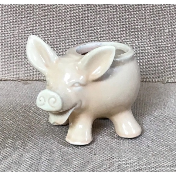 Vintage Other - Vintage Happy Pig Succulent Planter Kitsch Whimsical Farm Cottage Core READ